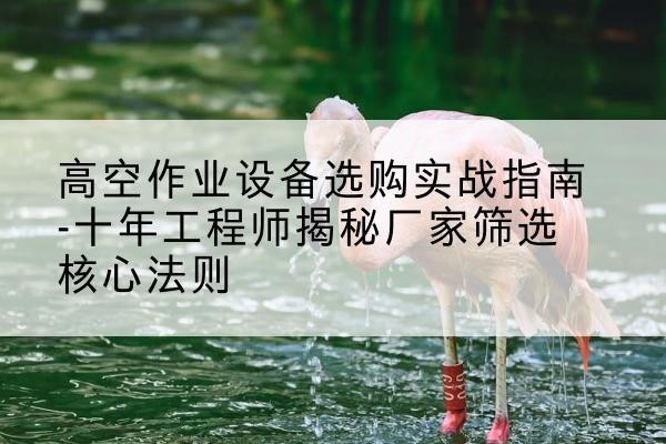 莘县剪叉式升降机厂家-高空作业设备选购实战指南-十年工程师揭秘厂家筛选核心法则
